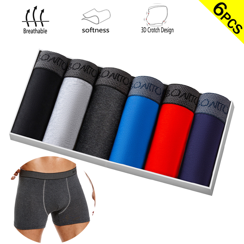 Boxer Shorts Modal - 6 قطعة/الحزمة سراويل داخلية للرجال بلون