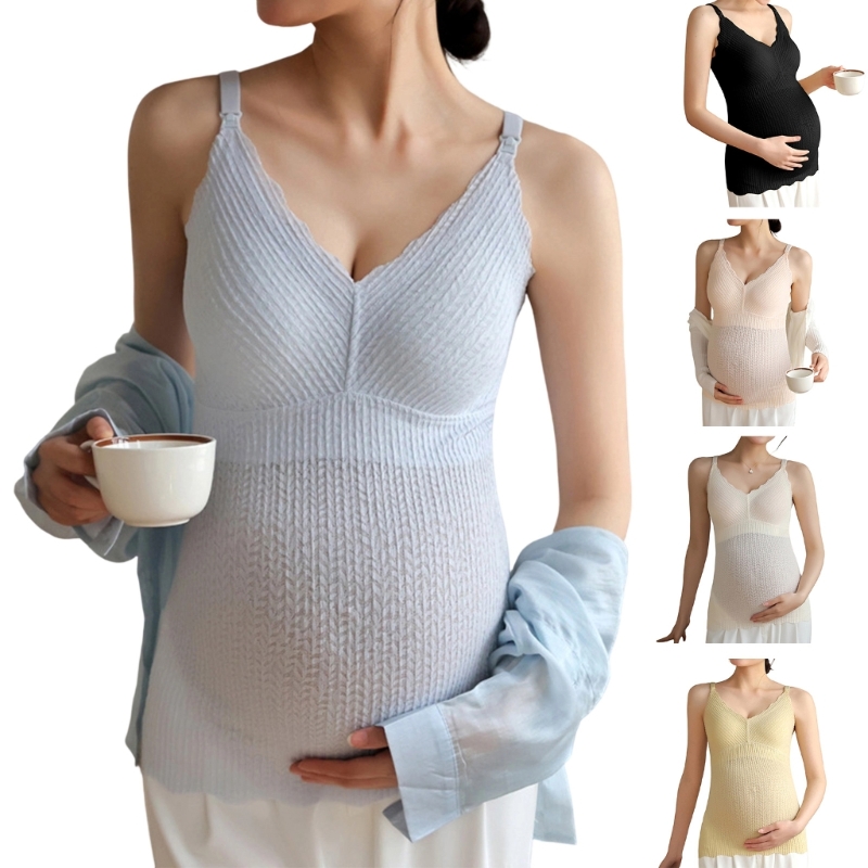 قميص داخلي للتمريض Y4UD بتصميم - مراجعة Tank Top Ribbed وسعره