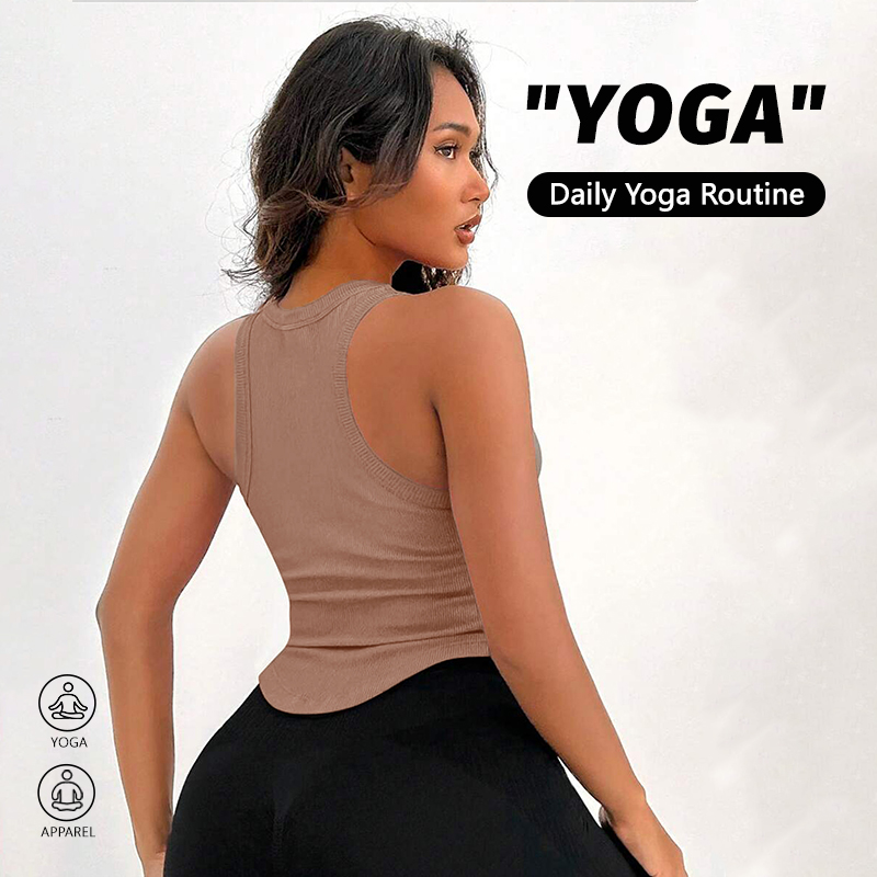 توب نسائي قصير مضلع بظهر مقوس  - مراجعة Tank Top Ribbed وسعره